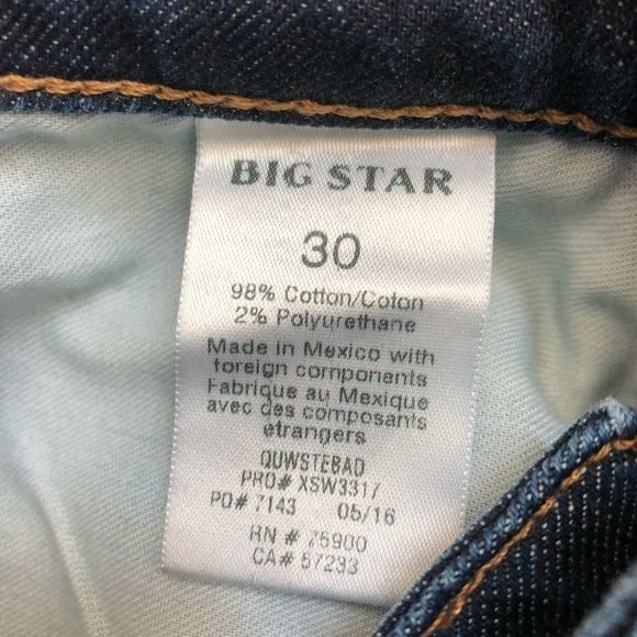 🔴 2/$30 Big Star Button Fly Denim Skirt size 30 - Picture 5 of 8